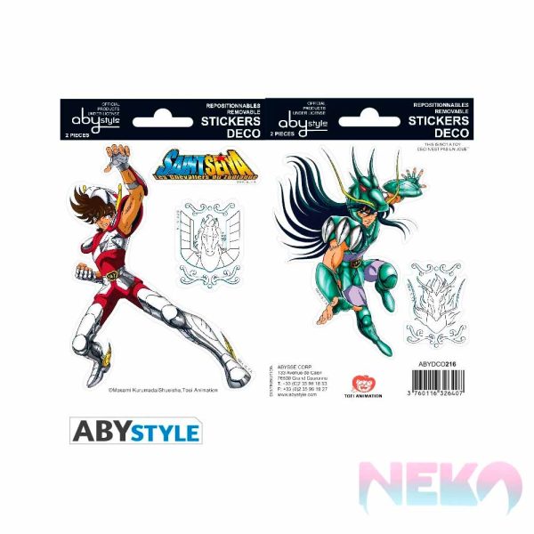 SAINT SEIYA - Stickers - 16x11cm/ 2 sheets - Pegasus/Shiryu
