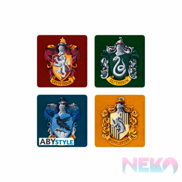 HARRY POTTER - Set 4 Coasters "Houses"