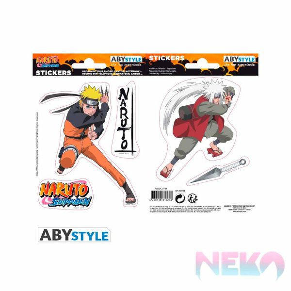 NARUTO SHIPPUDEN - Stickers - 16x11cm/ 2 sheets - Naruto/ Jiraiya