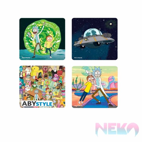 RICK AND MORTY - Set 4 Coasters "Generic"