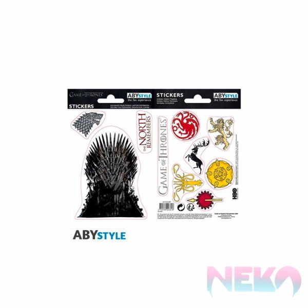 GAME OF THRONES - Stickers - 16x11cm/ 2 sheets - Stark/ Sigils