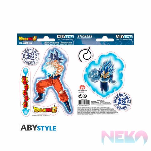 DRAGON BALL SUPER - Stickers - 16x11cm/ 2 sheets - Goku & Vegeta