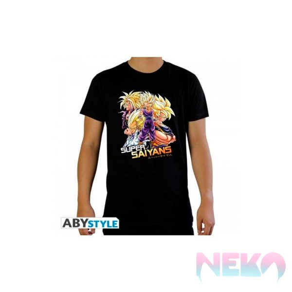 DRAGON BALL - Tshirt "DBZ/ Saiyans" man SS black - new fit