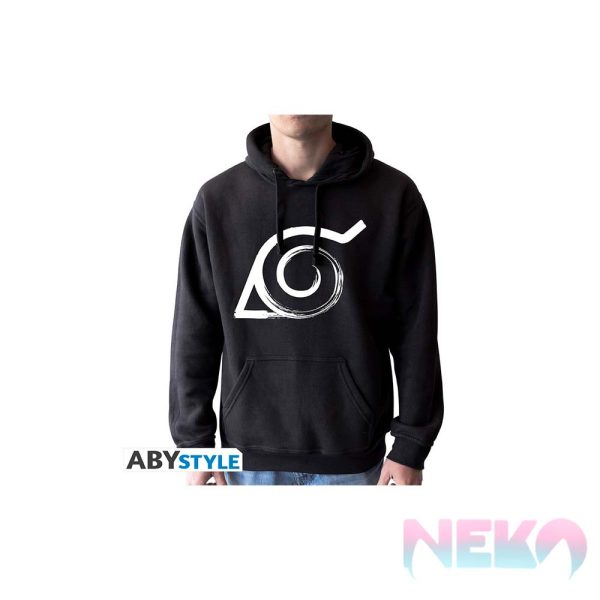 NARUTO SHIPPUDEN - Hoodie - "Konoha" man without zip black
