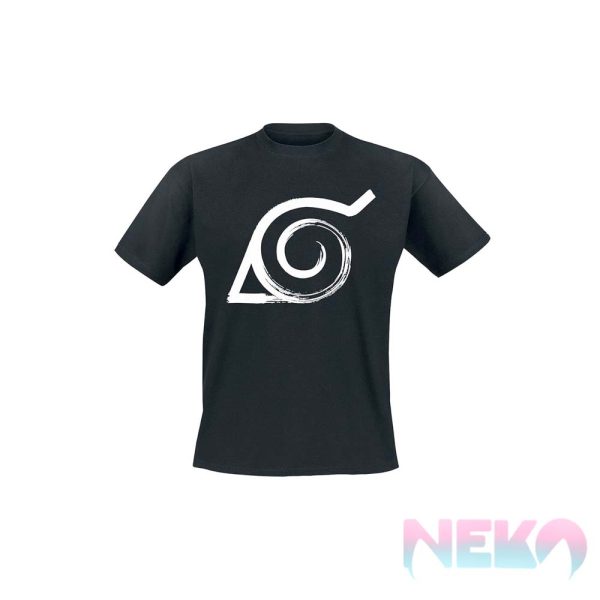 NARUTO SHIPPUDEN - Tshirt "Konoha" man SS black - new fit