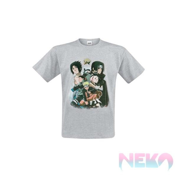 NARUTO SHIPPUDEN - Tshirt "Group" man SS sport grey - basic