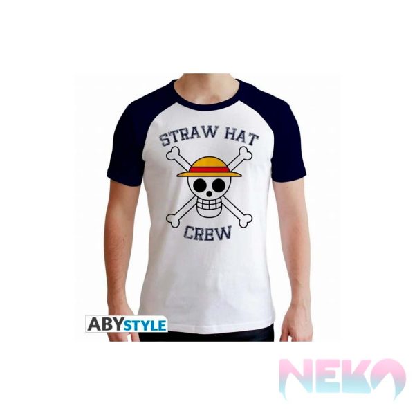 ONE PIECE - Tshirt "Skull" man SS white & blue - premium